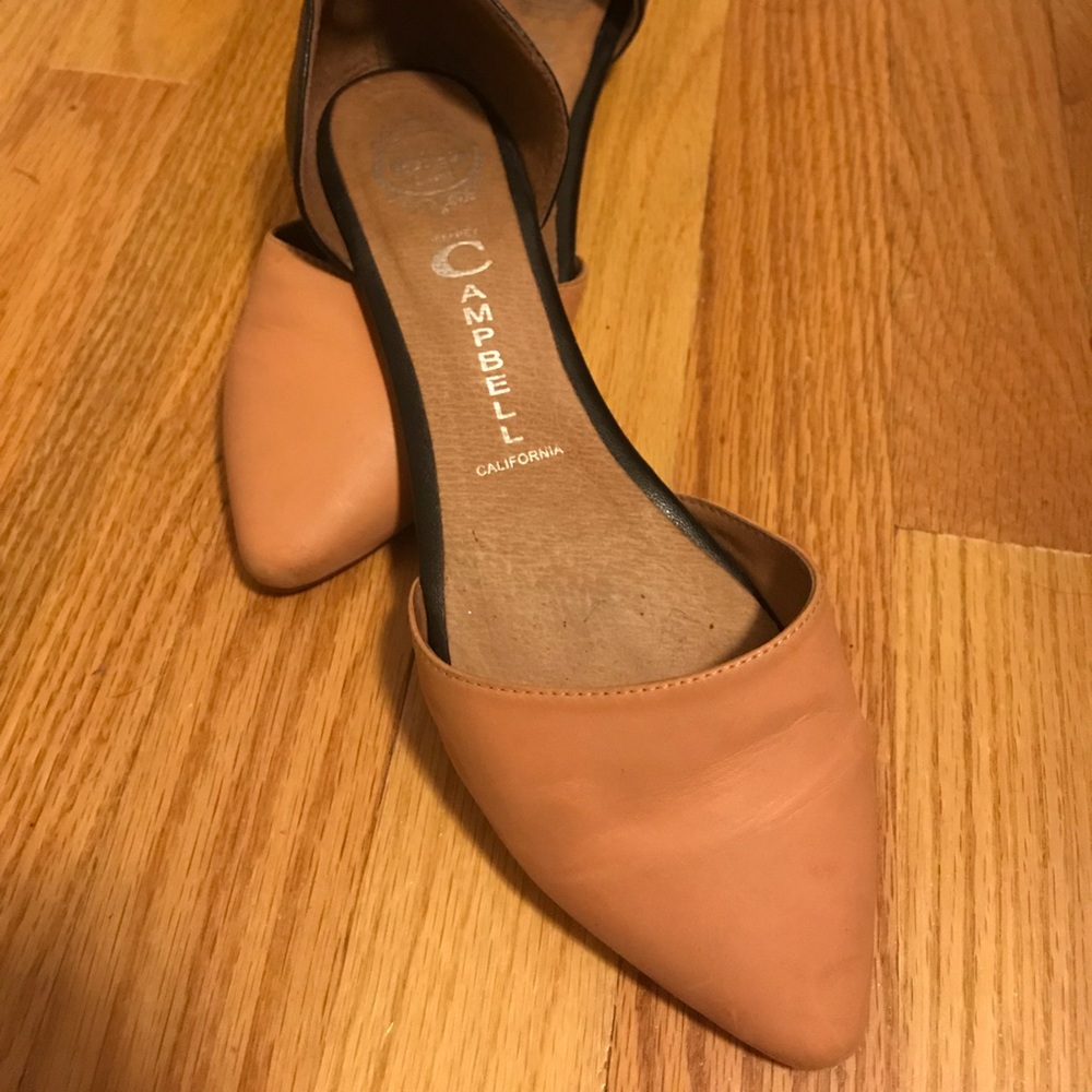 Jeffrey Campbell black & nude  D’Orsay flats